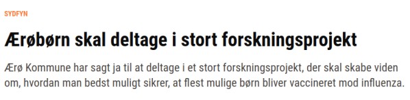 Ærøbørn i forsøg