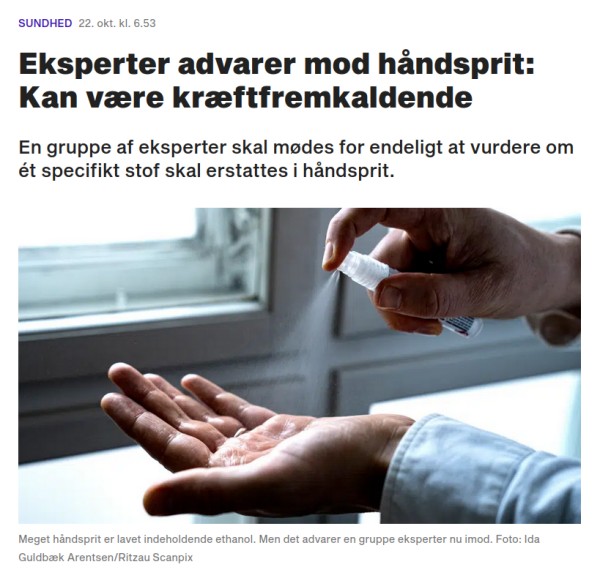 Ethanol kan være kræftfremkaldende