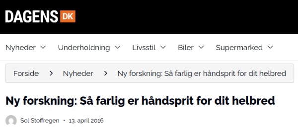 Farlig håndsprit